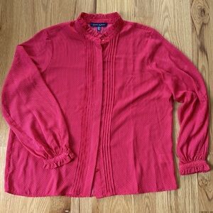 Jasmine & Juliana Red Polk a Dot Blouse